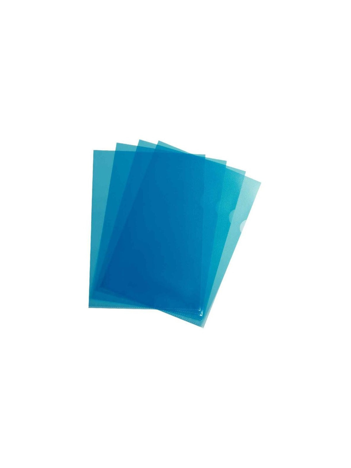 Pochettes coin polypro A4 couleur 14/100e - Lisses - Lot de 10