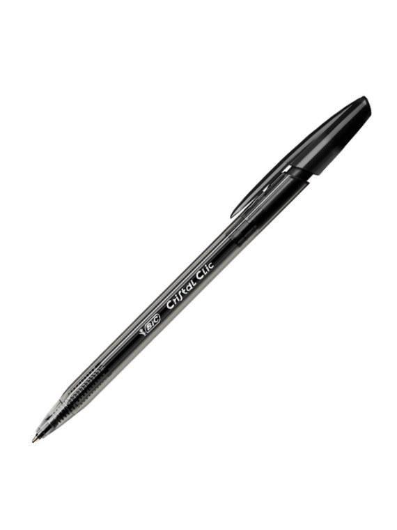 Stylo bille BIC Cristal Clic rétractable - Pointe moyenne