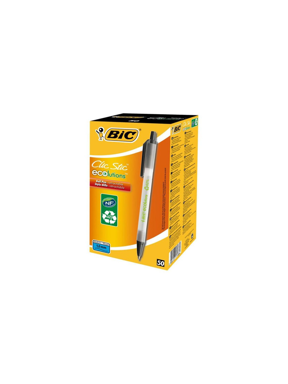 Stylo bille rétractable Bic Écolutions Clic Stic