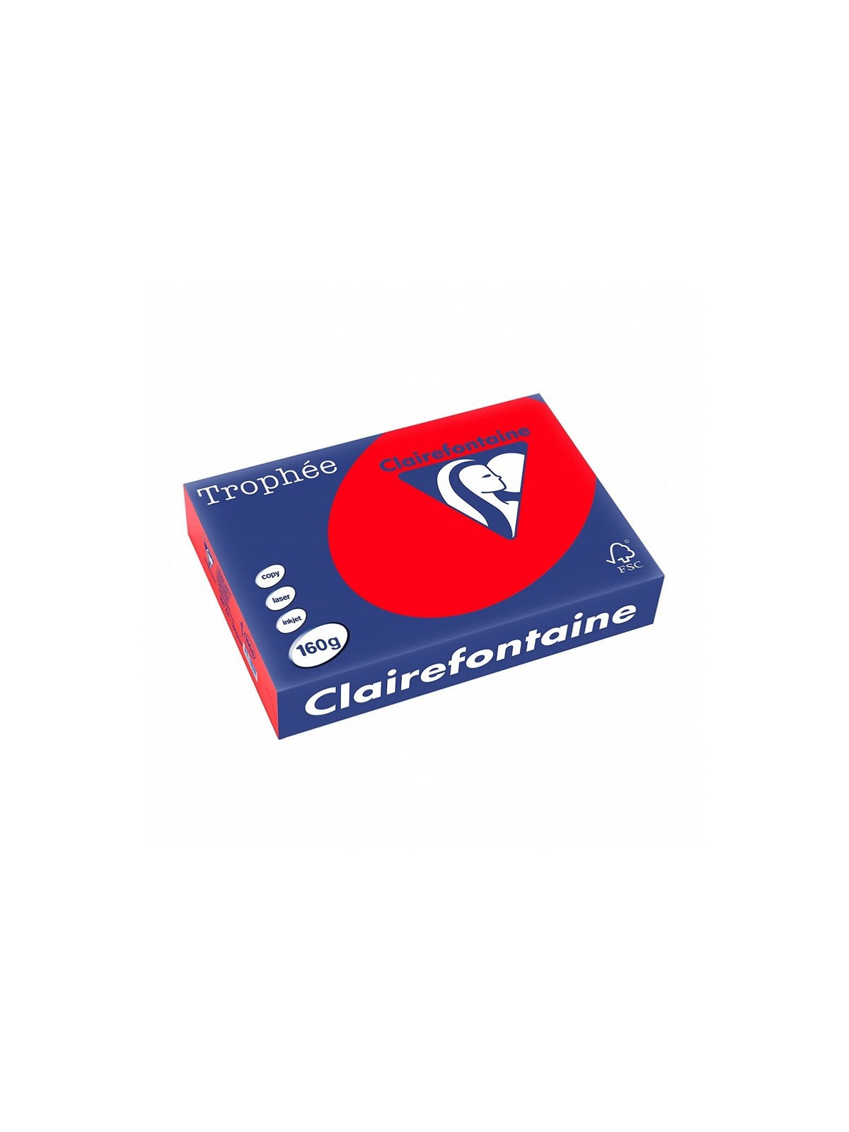 Papier couleur intense CLAIREFONTAINE A4 160g - la ramette de 250 feuilles