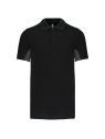 Polo piqué manches courtes bicolore homme
