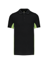 Polo piqué manches courtes bicolore homme