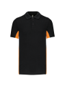 Polo piqué manches courtes bicolore homme