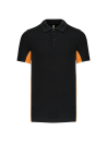 Polo piqué manches courtes bicolore homme