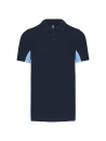 Polo piqué manches courtes bicolore homme
