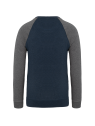 Sweat-shirt French Terry Bio bicolore col rond manches raglan homme