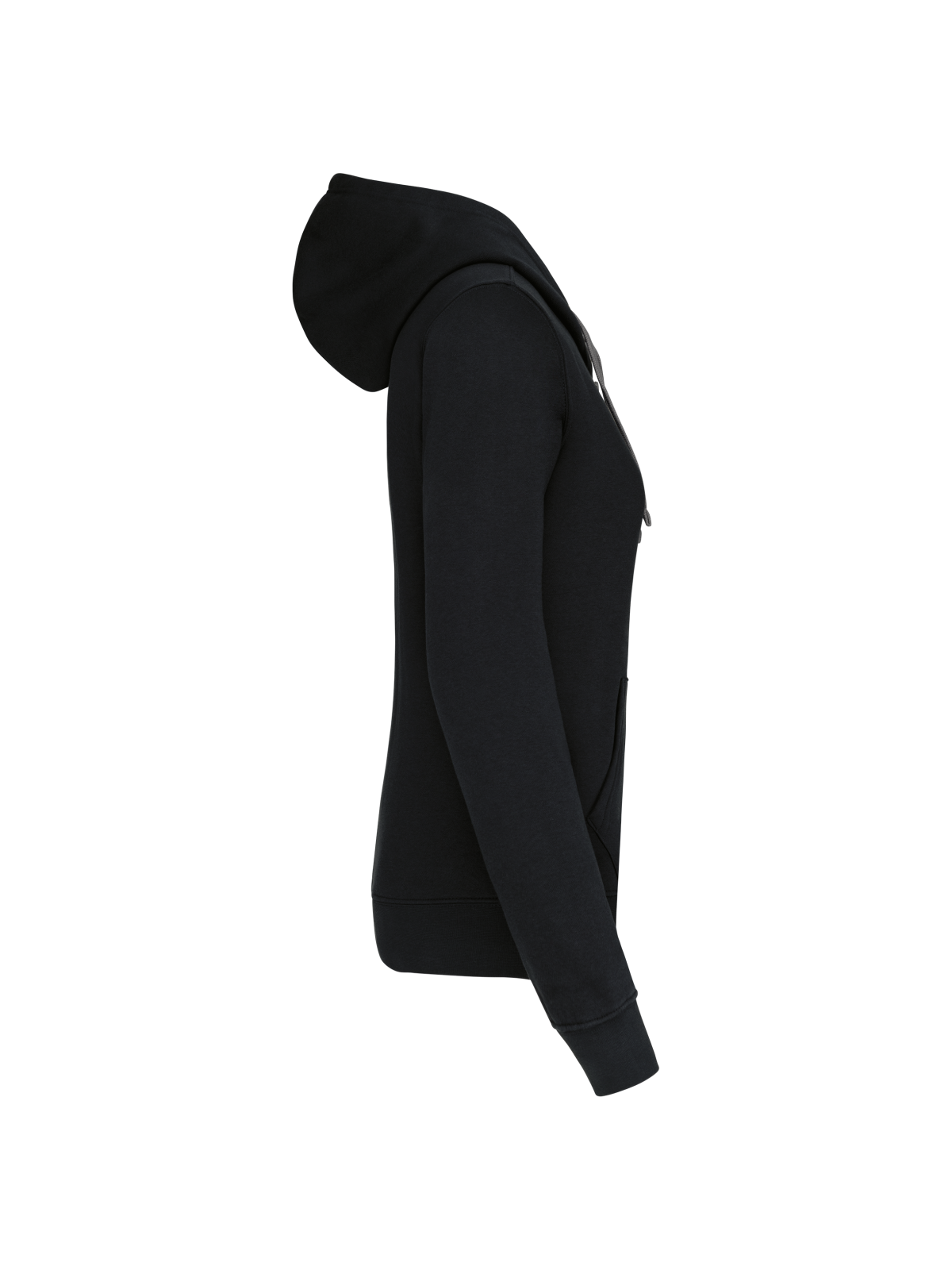 Sweat-shirt zippé capuche contrastée femme