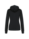 Sweat-shirt zippé capuche contrastée femme