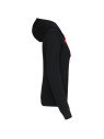 Sweat-shirt zippé capuche contrastée femme