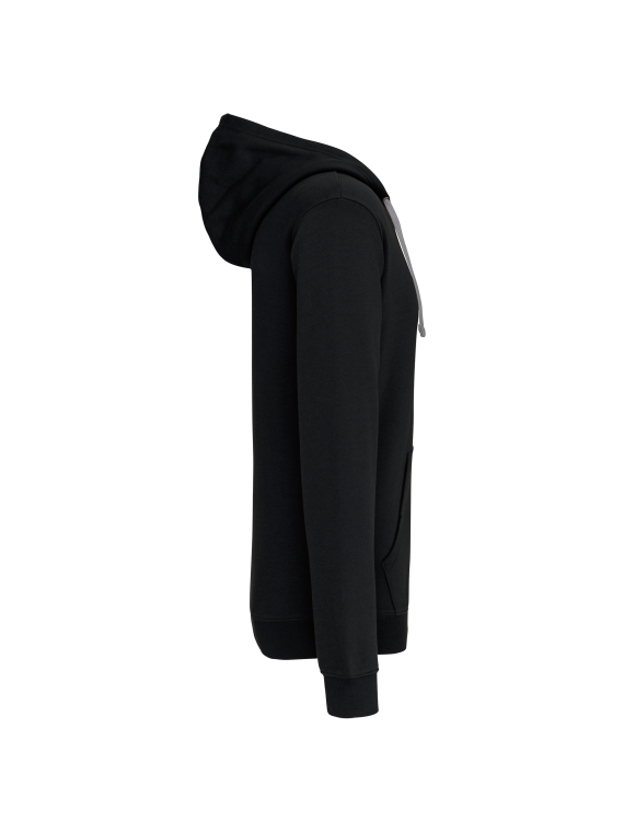 Sweat-shirt zippé capuche contrastée