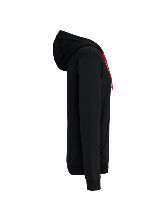 Sweat-shirt zippé capuche contrastée