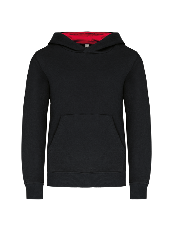 Sweat-shirt capuche contrastée enfant