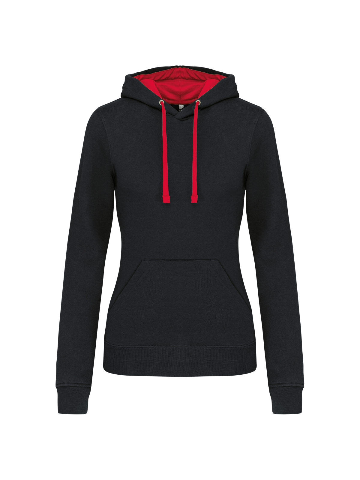 Sweat-shirt capuche contrastée femme