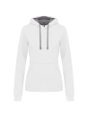 Sweat-shirt capuche contrastée femme