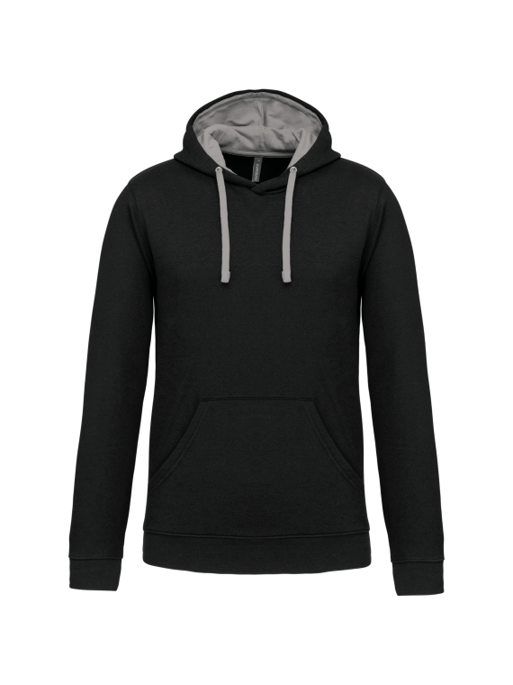 Sweat-shirt capuche contrastée homme