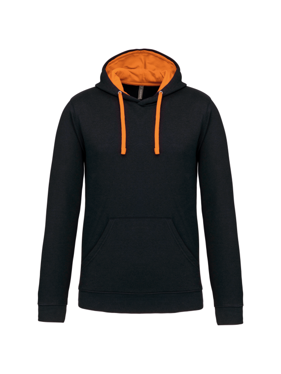 Sweat-shirt capuche contrastée homme