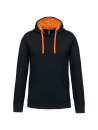 Sweat-shirt capuche contrastée homme