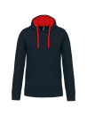 Sweat-shirt capuche contrastée homme