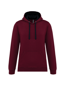 Sweat-shirt capuche contrastée homme