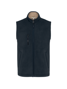 Bodywarmer polaire avec intérieur sherpa unisexe