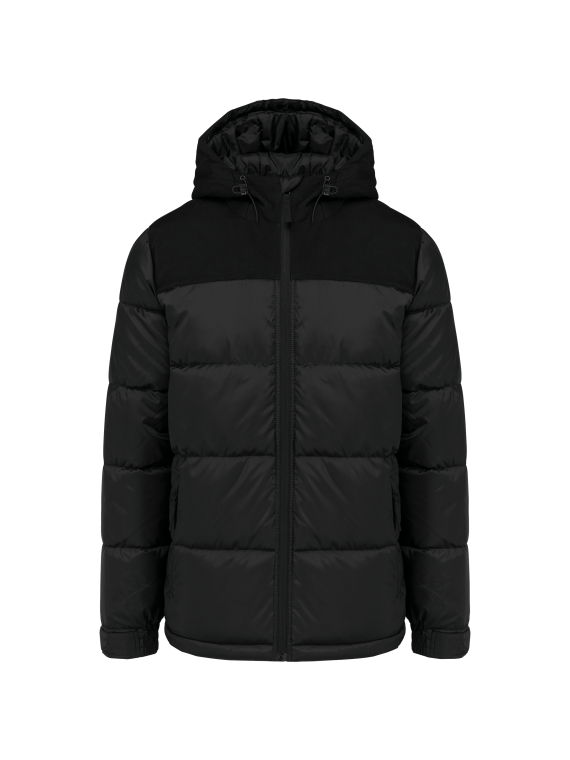 Parka matelassée à capuche bi-ton unisexe
