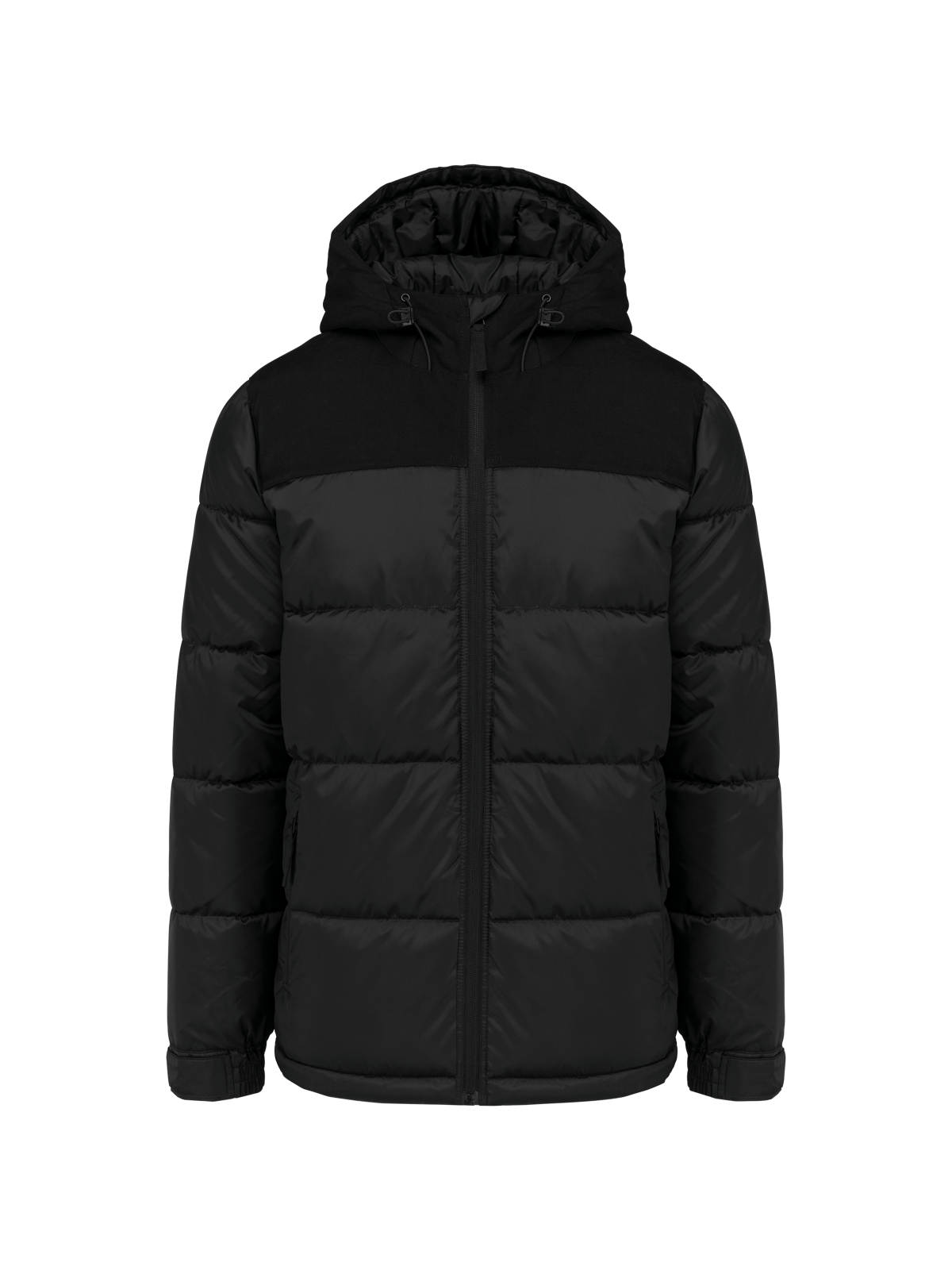 Parka matelassée à capuche bi-ton unisexe