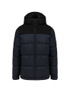 Parka matelassée à capuche bi-ton unisexe