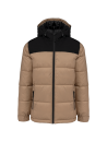 Parka matelassée à capuche bi-ton unisexe