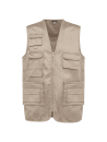 Gilet polycoton multipoches doublé unisexe
