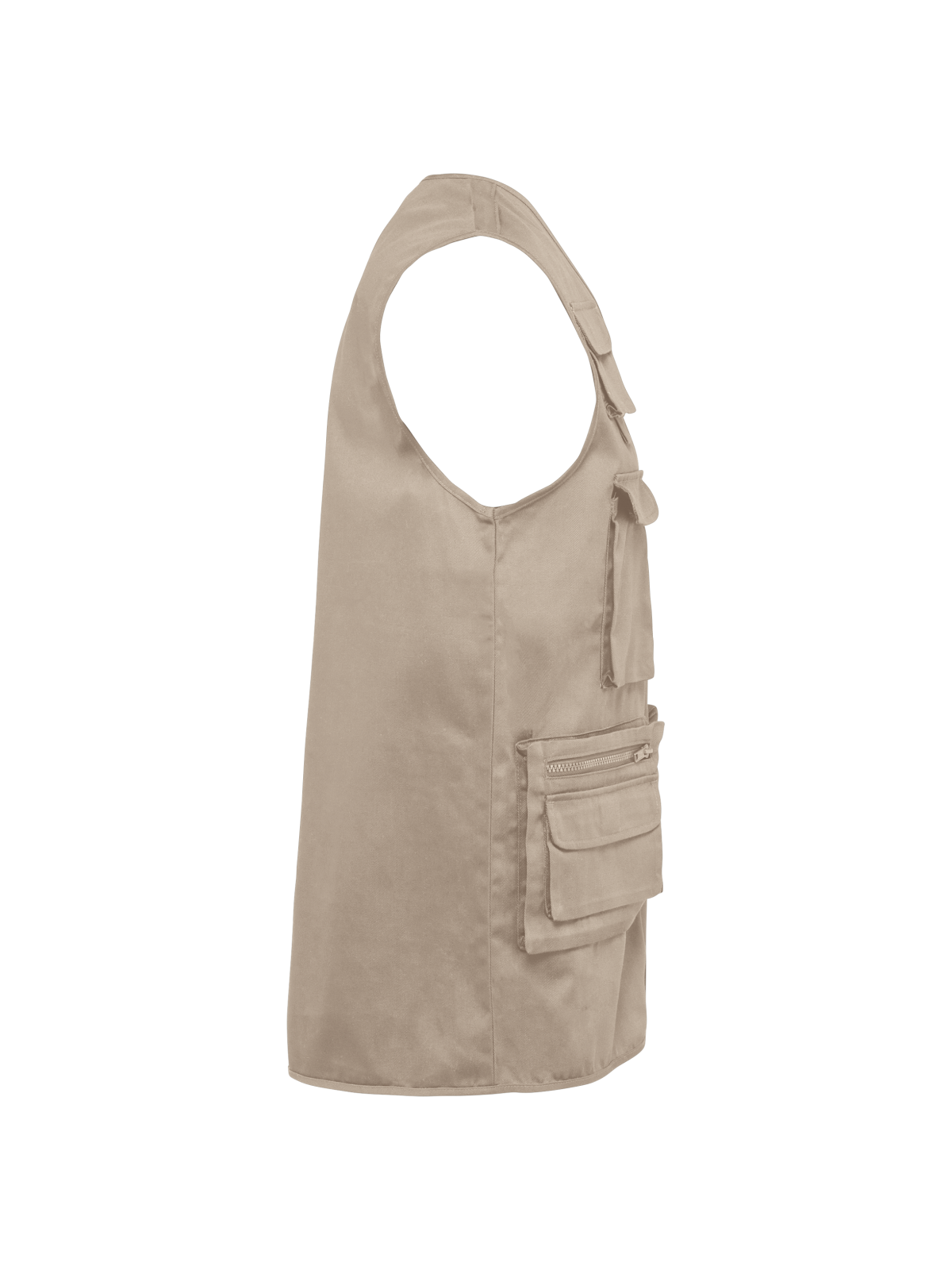 Gilet polycoton multipoches doublé unisexe