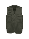 Gilet polycoton multipoches doublé unisexe