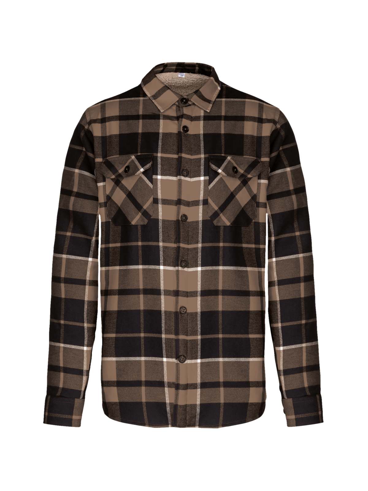 Surchemise à carreaux doublée sherpa homme