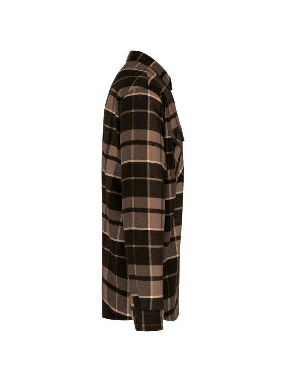 Surchemise à carreaux doublée sherpa homme
