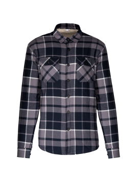 Surchemise à carreaux doublée sherpa homme