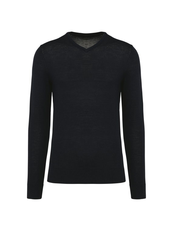 Pull Mérinos col V homme
