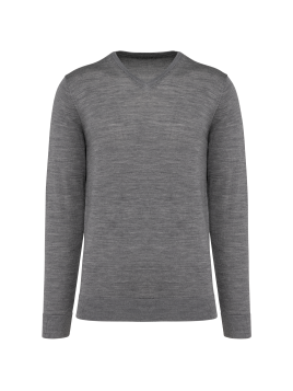 Pull Mérinos col V homme