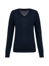 Pull Mérinos col V femme