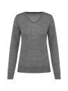 Pull Mérinos col V femme