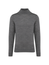 Pull Mérinos col roulé homme