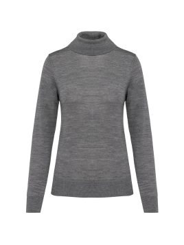 Pull Mérinos col roulé femme