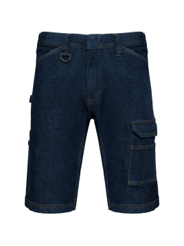 Bermuda denim multipoches homme