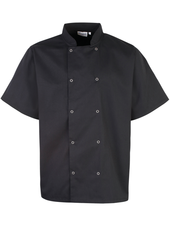 Veste de cuisine manches courtes à boutons pression