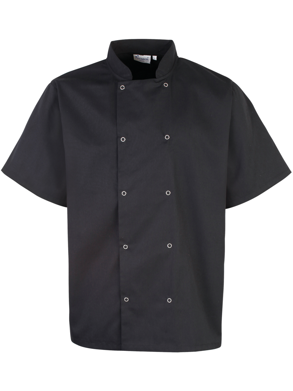 Veste de cuisine manches courtes à boutons pression