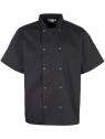 Veste de cuisine manches courtes à boutons pression