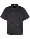 Veste de cuisine manches courtes à boutons pression
