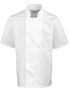 Veste de cuisine manches courtes à boutons pression