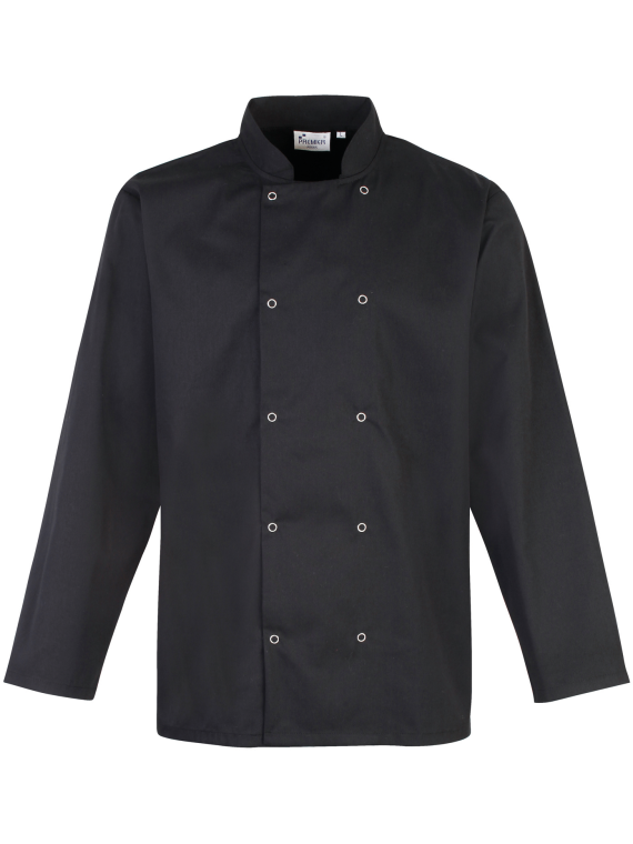 Veste de cuisine manches longues à boutons pression