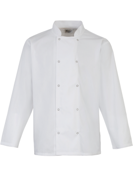 Veste de cuisine manches longues à boutons pression