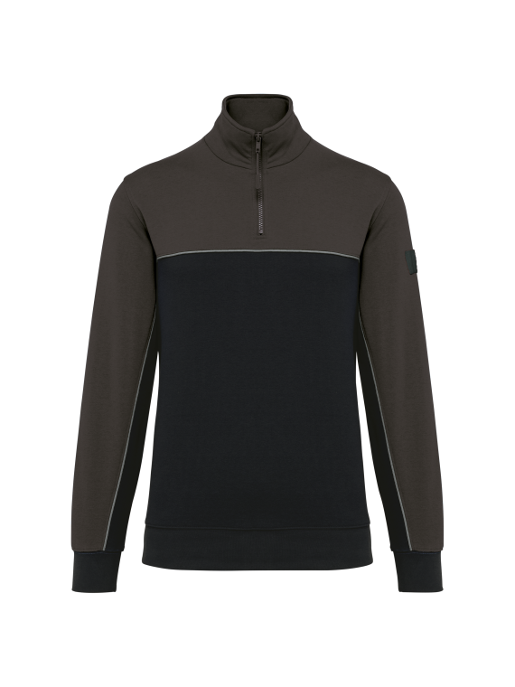 Sweat-shirt écoresponsable col zippé unisexe