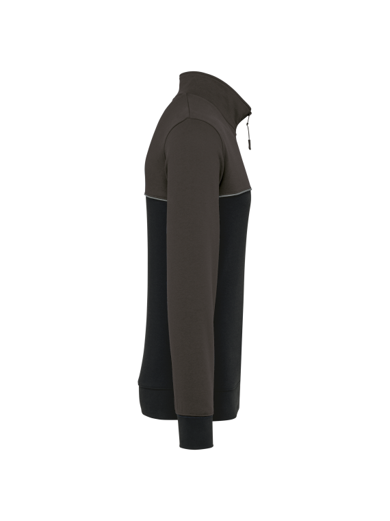 Sweat-shirt écoresponsable col zippé unisexe
